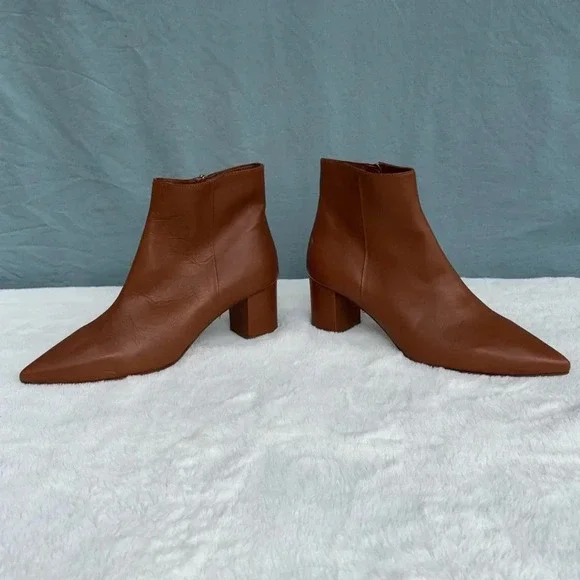 L'Agence EUC Women Jeannie II Pointed Toe Brown Leather boots size EU 42 - Picture 5 of 9